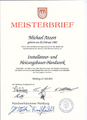 Michael Atzert - Meisterbrief